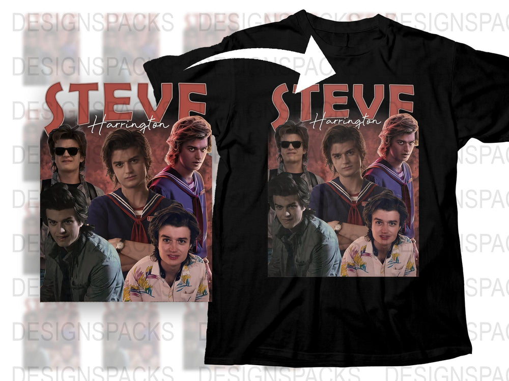 Steve Harrington Fan T-Shirt, Stranger Things Inspired Graphic Tee, Vintage Style Unisex Shirt