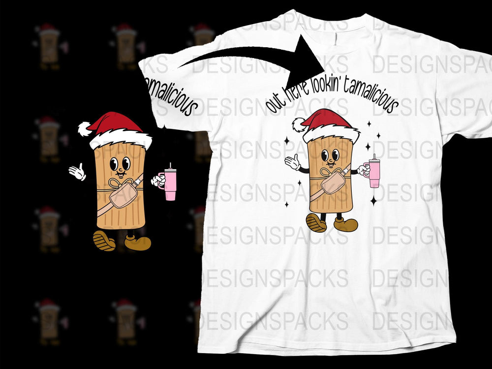 Christmas T-Shirt Cute Peanut Cartoon Santa Hat Holiday Gift Tee Unisex Casual Wear Fun Graphic Shirt