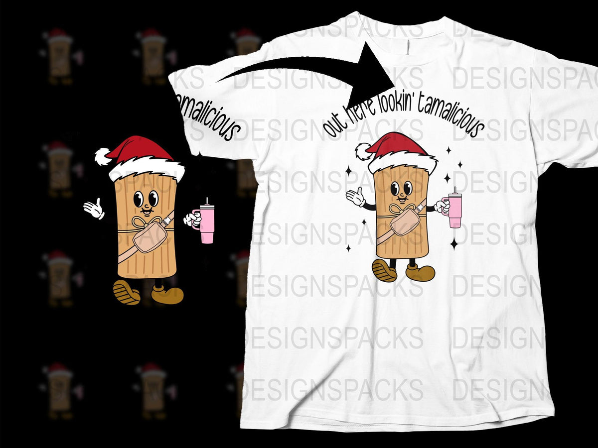 Christmas T-Shirt Cute Peanut Cartoon Santa Hat Holiday Gift Tee Unisex Casual Wear Fun Graphic Shirt