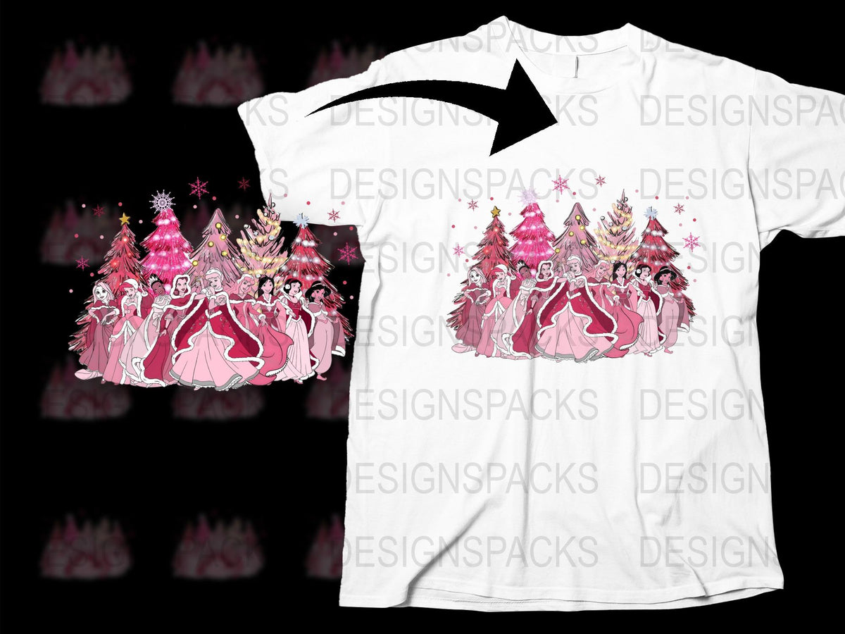 Princess Party Graphic T-Shirt, Pink Fairy Tale Queen Print, Kids Magical Birthday Tee, Unique Children's Fashion Top