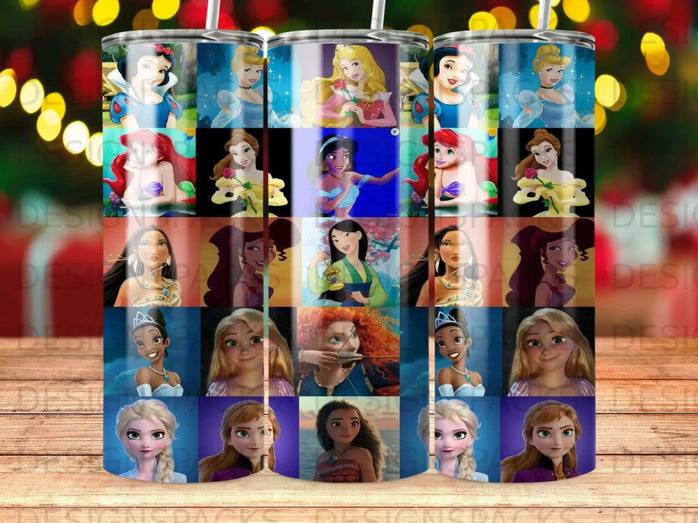 Collage of Disney princesses including Cinderella, Belle, Ariel, and Elsa.