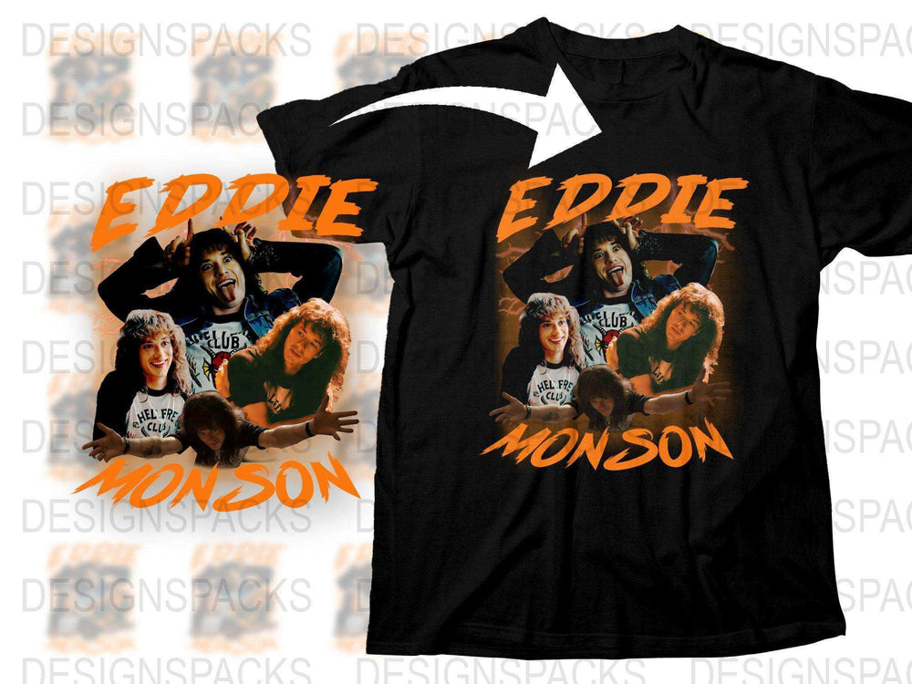 Eddie Monson Stranger Things Inspired T-Shirt, Retro 80s Style Graphic Tee, Unisex Fan Merchandise
