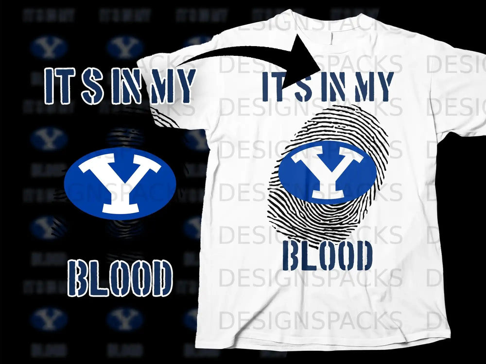 IT'S IN MY BLOOD T-SHIRT PRINT DESIGN PRODUCT