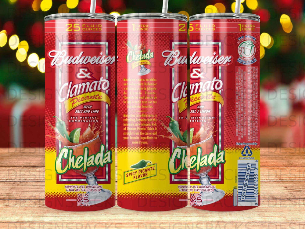 Budweiser Clamato Picante Chelada with salt and lime flavor.