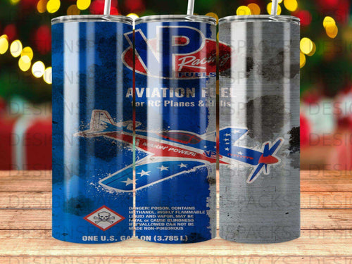 A racing fuel tumbler featuring 