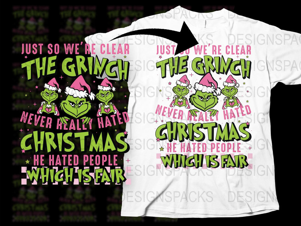 The Grinch Themed Christmas T-Shirt, Funny Holiday Quote, Whimsical Grinch Graphic Tee, Unisex White Cotton Shirt
