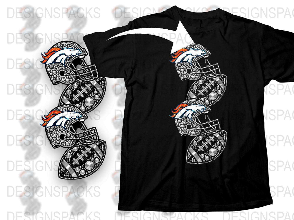 Men's Black T-Shirt with Graphic Football Helmet Design, Sports Fan Apparel, Casual Wear