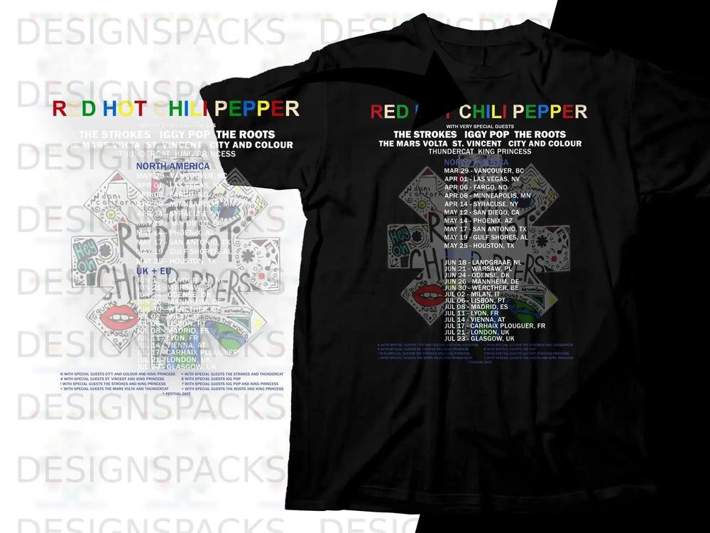 Red Hot Chili Peppers 2023 tour dates in North America, UK, and EU with special guests.