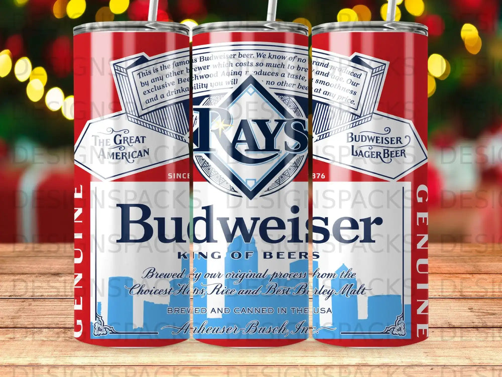 Budweiser King of Beers can with logo and text.