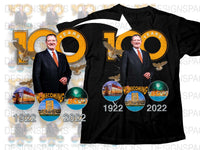Commemorative 100 Years Homecoming Black T-Shirt, Eagle Graphic, 1922-2022 Event Tee