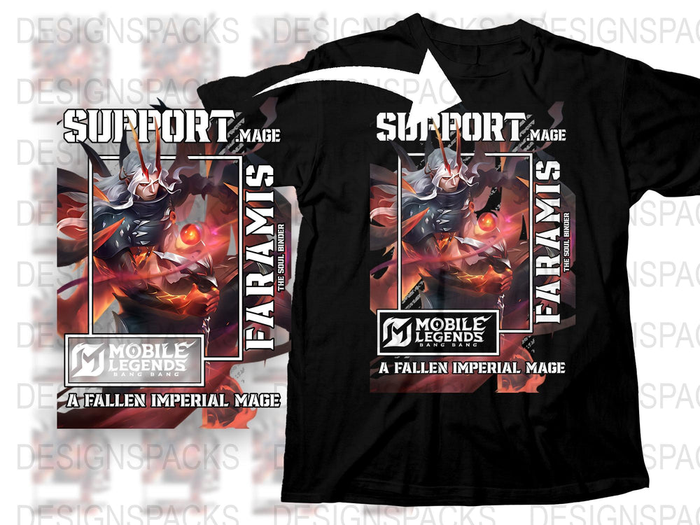 Mobile Legends T-Shirt, Support Far Arms Fallen Imperial Mage Graphic Tee, Gamer Apparel