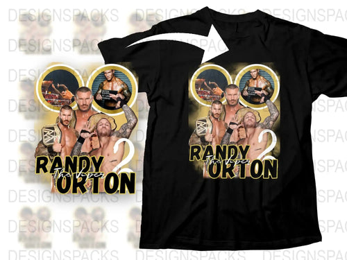 Randy Orton Wrestling Champion Graphic T-Shirt, Men's Casual Sports Tee, WWE Fan Apparel