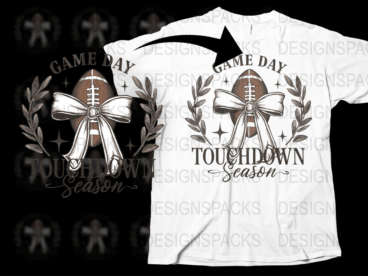 Game Day Touchdown Season T-Shirt, Football Graphic Tee, Sports Fan Apparel, Unisex Adult Clothing