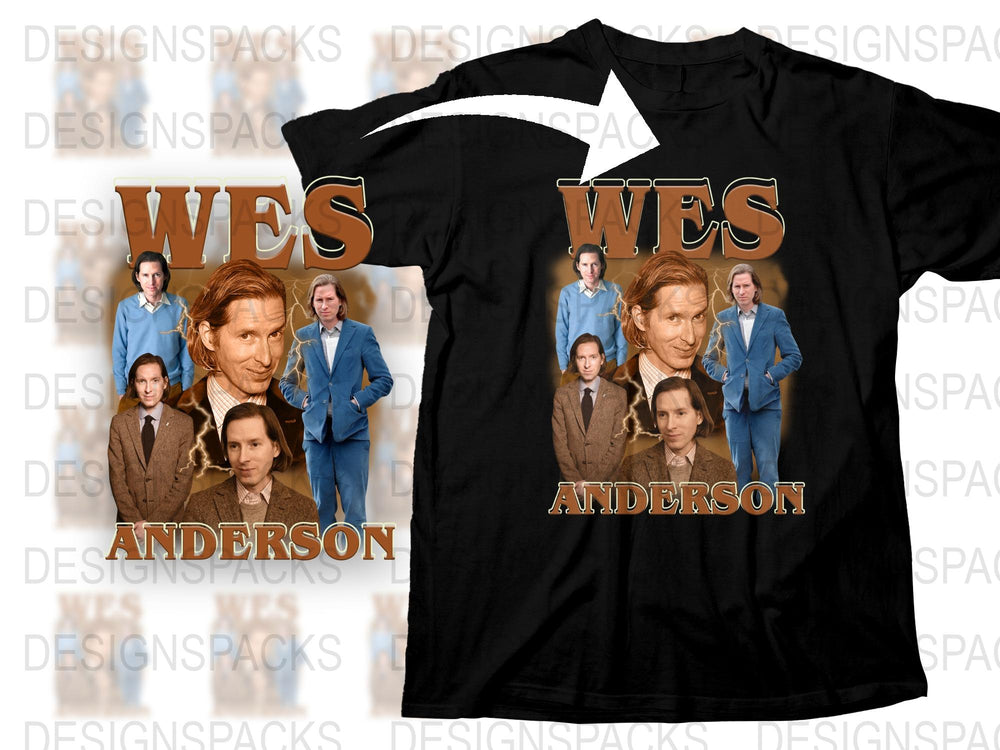 Wes Anderson Inspired T-Shirt, Unique Film Director Graphic Tee, Movie Fan Apparel, Gift Idea