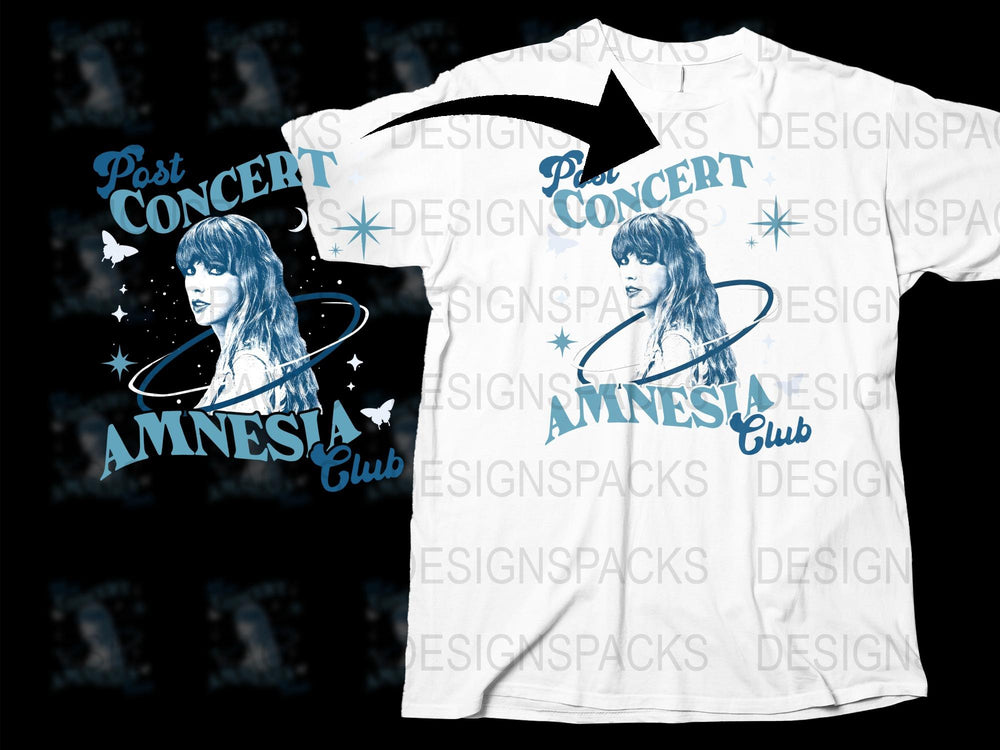 Post Concert Amnesia Club T-Shirt, Graphic Tee, Music Fan Apparel, Unisex Cotton Shirt