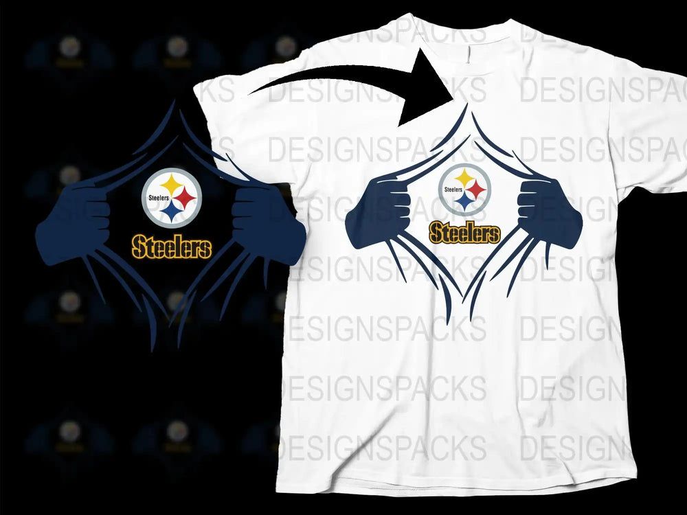 Pittsburgh Steelers Superhero T-Shirt, Fan Art Graphic Tee, Football Team Apparel, Unique Sports Gift Idea
