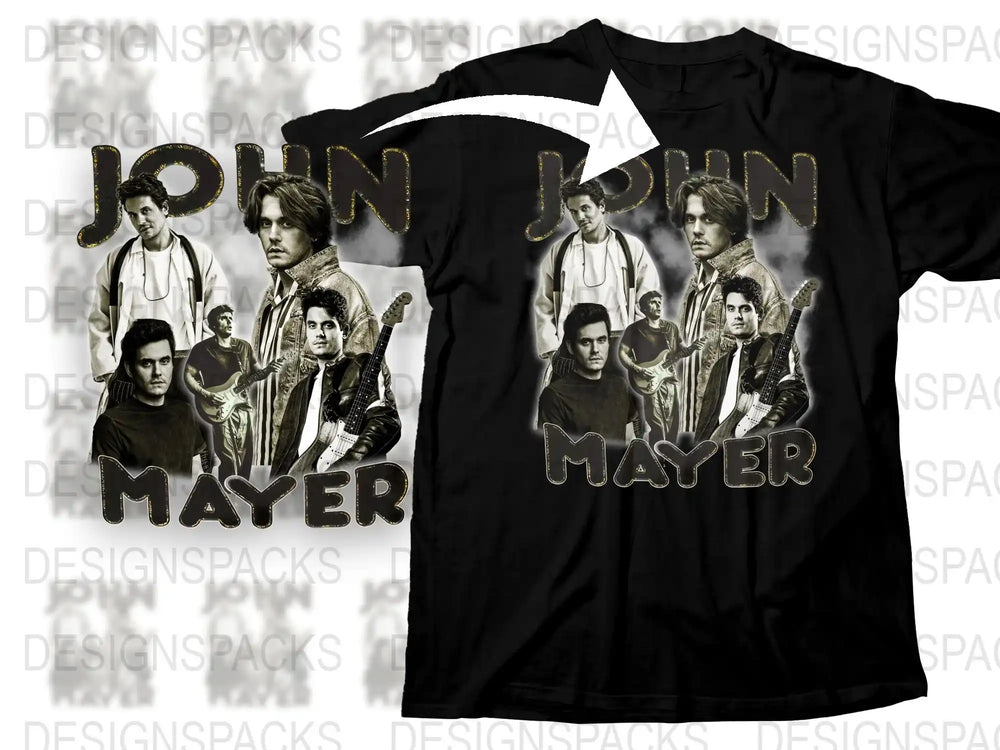John Mayer Graphic T-Shirt, Vintage Style Musician Tee, Fan Merchandise, Custom Rock Band Shirt, Unisex Fashion Top