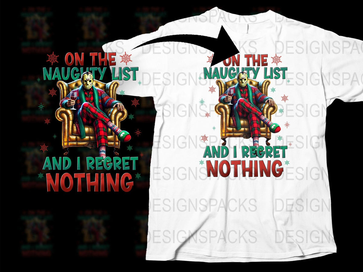 Christmas Elf Naughty List T-Shirt, Funny Holiday Graphic Tee, Festive Winter Apparel, Unique Xmas Gift Idea