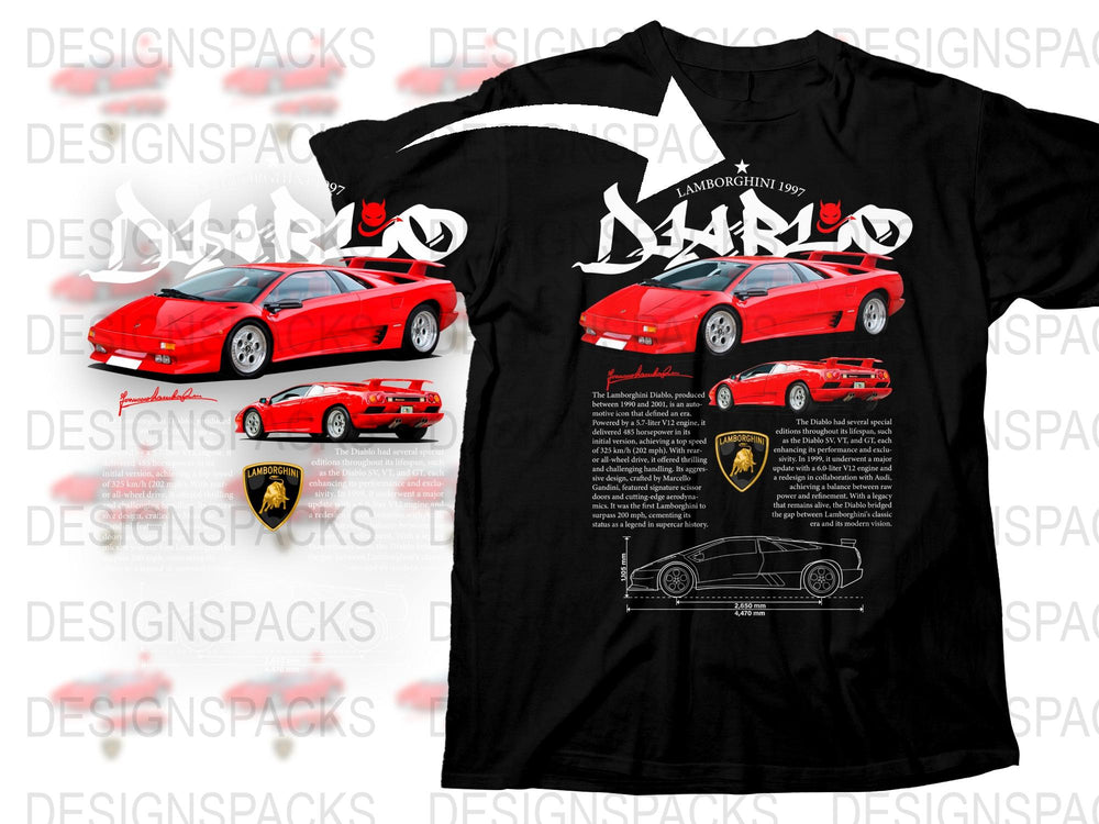 Vintage Lamborghini Countach T-Shirt, Classic Car Enthusiast Gift, Automotive Collector Shirt, Retro Sports Car Tee, Detailed Design