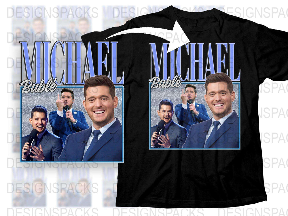 Michael Buble Graphic T-Shirt, Men's Pop Music Tee, Fan Merchandise, Casual Wear, Concert Outfit, Gift Idea