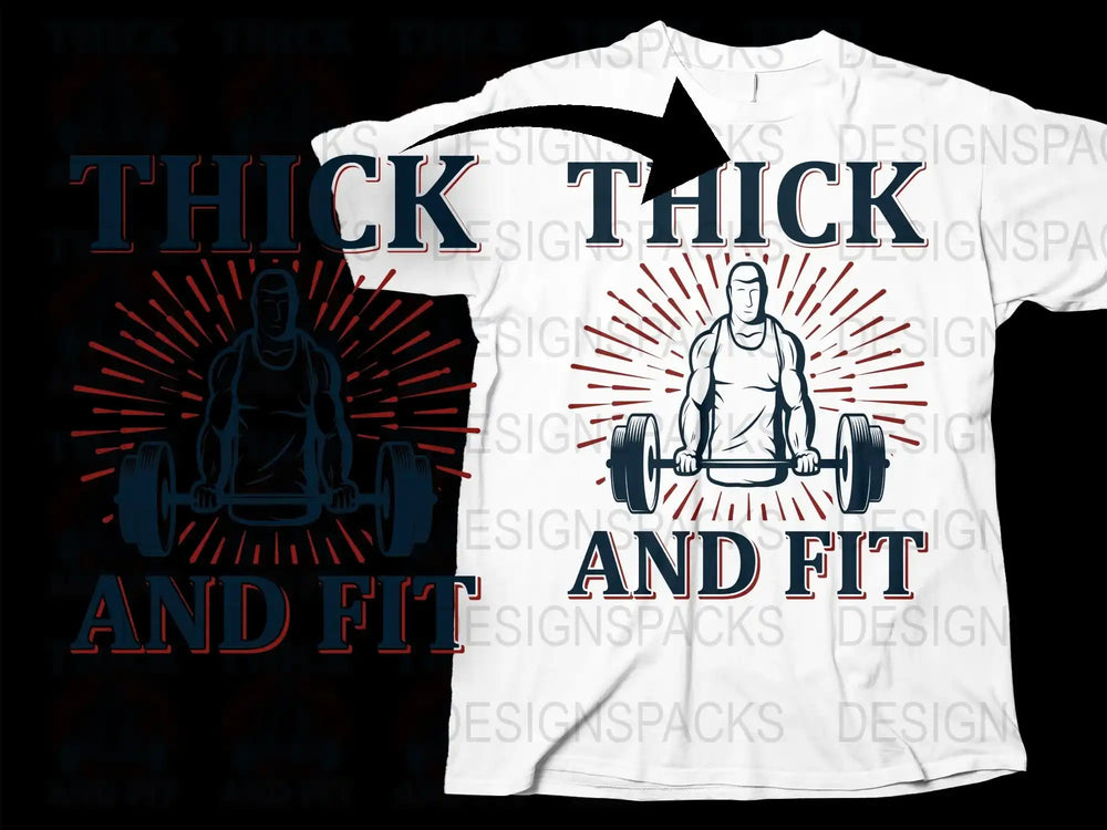 Thick and Fit T-Shirt, Meditation and Fitness Graphic Tee, Body Positivity, Unisex Shirt Design