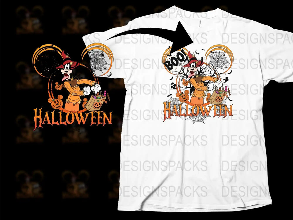 Halloween T-Shirt Funny Cartoon Ghosts Pumpkins Spooky Cute Graphic Tee Unisex Adult Fall Apparel