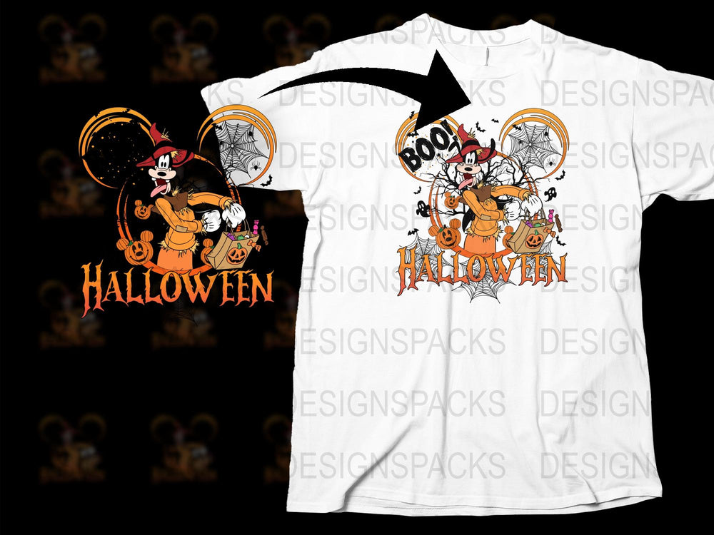 Halloween T-Shirt Funny Cartoon Ghosts Pumpkins Spooky Cute Graphic Tee Unisex Adult Fall Apparel