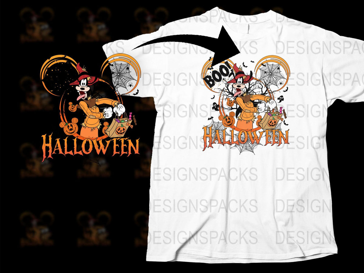 Halloween T-Shirt Funny Cartoon Ghosts Pumpkins Spooky Cute Graphic Tee Unisex Adult Fall Apparel