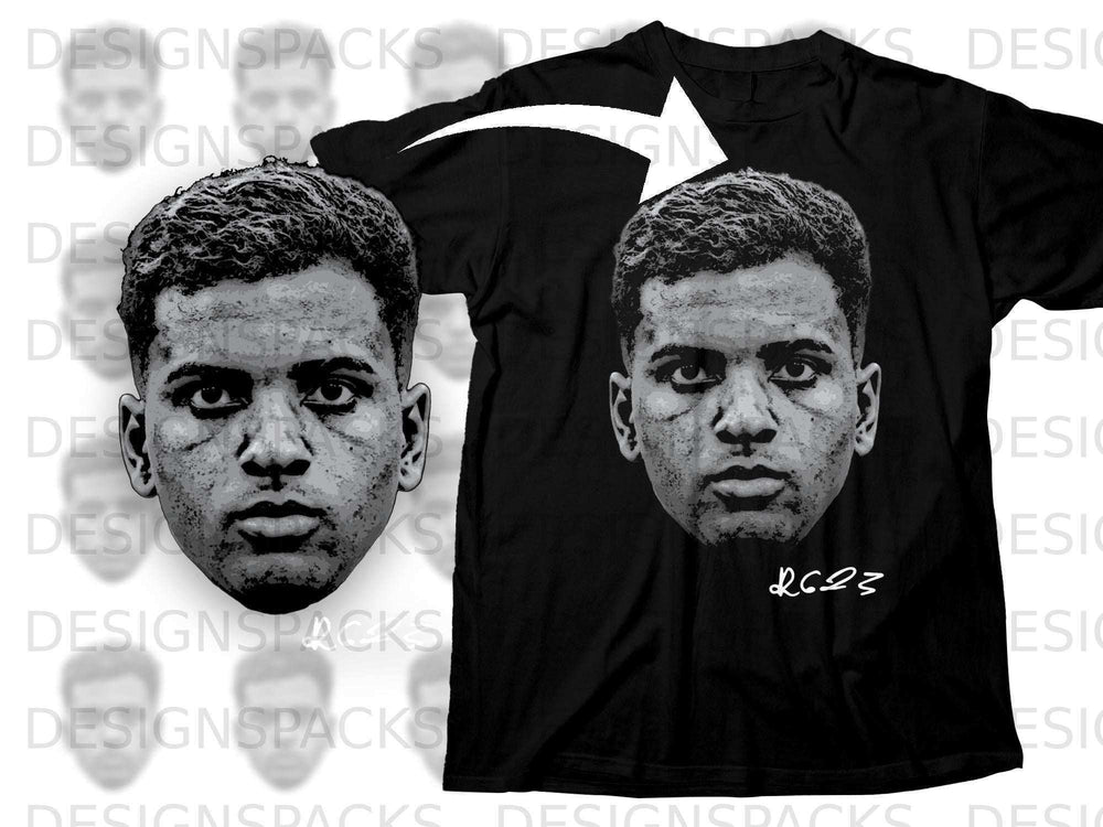 RC23 Graphic Face Design T-Shirt for Fashion Apparel