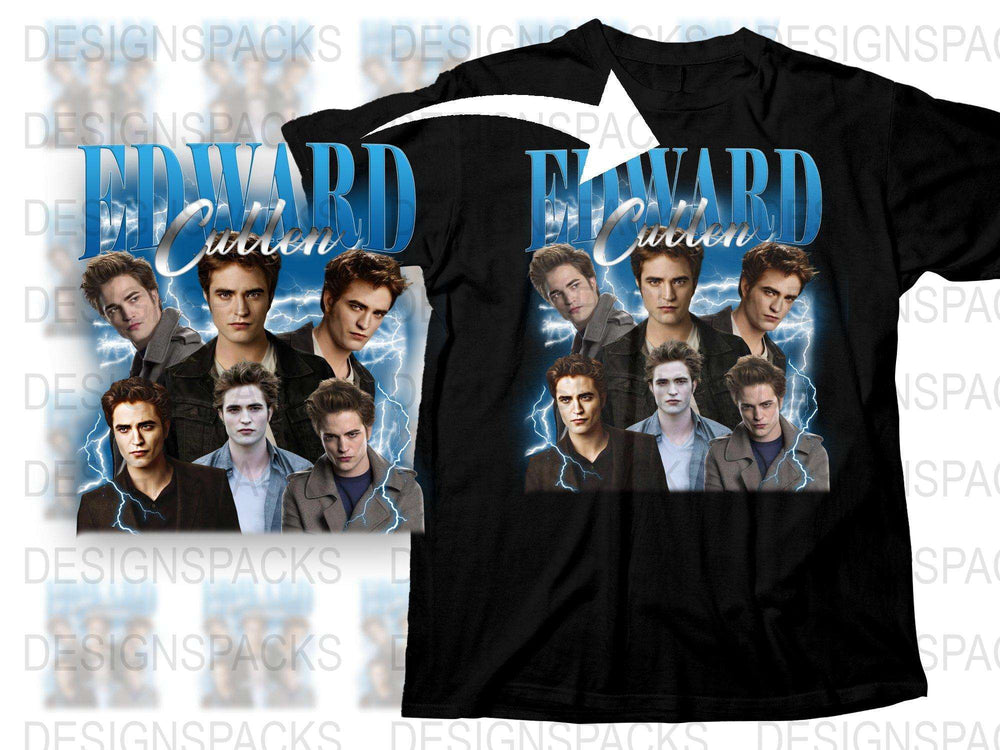 Edward Cullen Inspired Graphic T-Shirt, Twilight Saga Movie Fan Tee, Vampire Themed Apparel for Men and Women