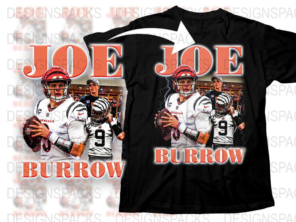Joe Burrow Graphic T-Shirt, Cincinnati Quarterback Football Fan Tee, Sports Apparel, Team Spirit, Game Day Shirt, Casual Wear
