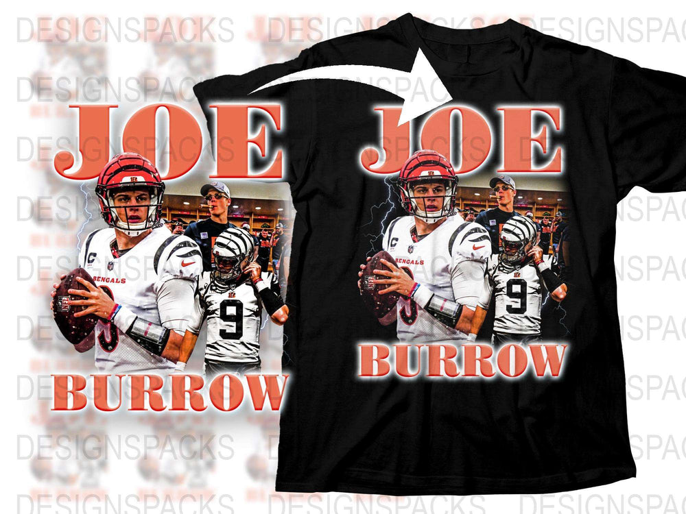 Joe Burrow Graphic T-Shirt, Cincinnati Quarterback Football Fan Tee, Sports Apparel, Team Spirit, Game Day Shirt, Casual Wear