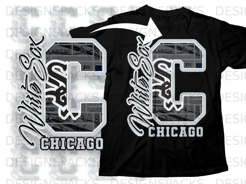 White Sox Chicago Design Graphic T-shirt for Fans
