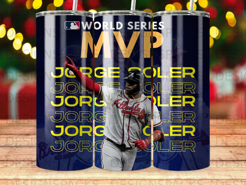 WORLD SERIES MVP Jorge Soler Atlanta baseball tumbler product type