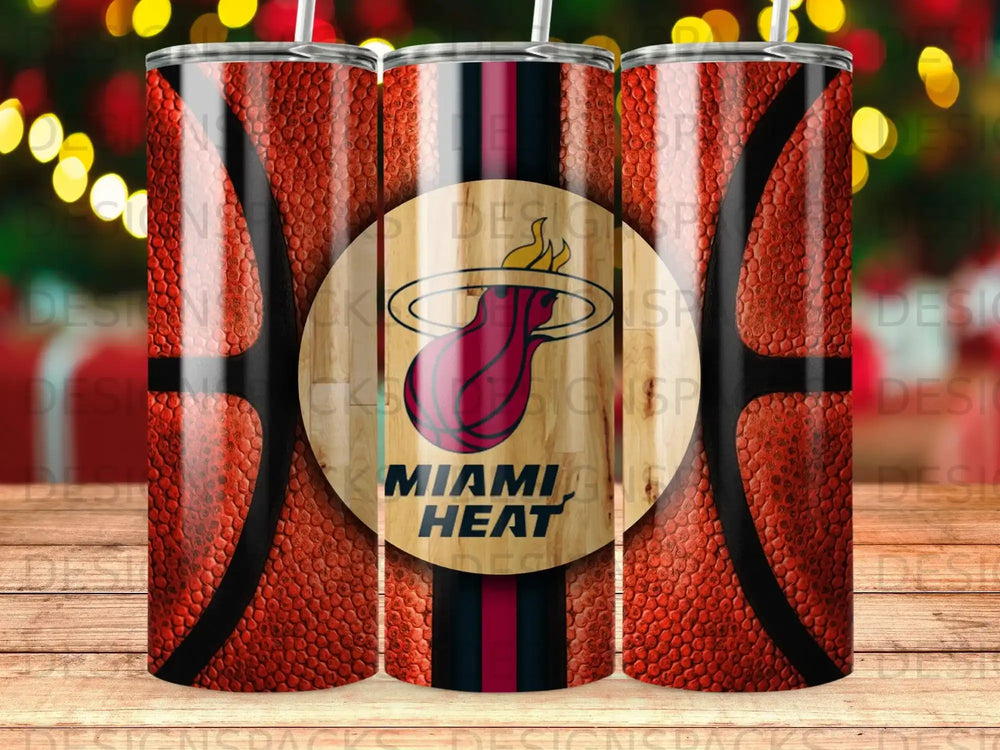 Miami Heat Basketball Texture Logo Tumbler product type