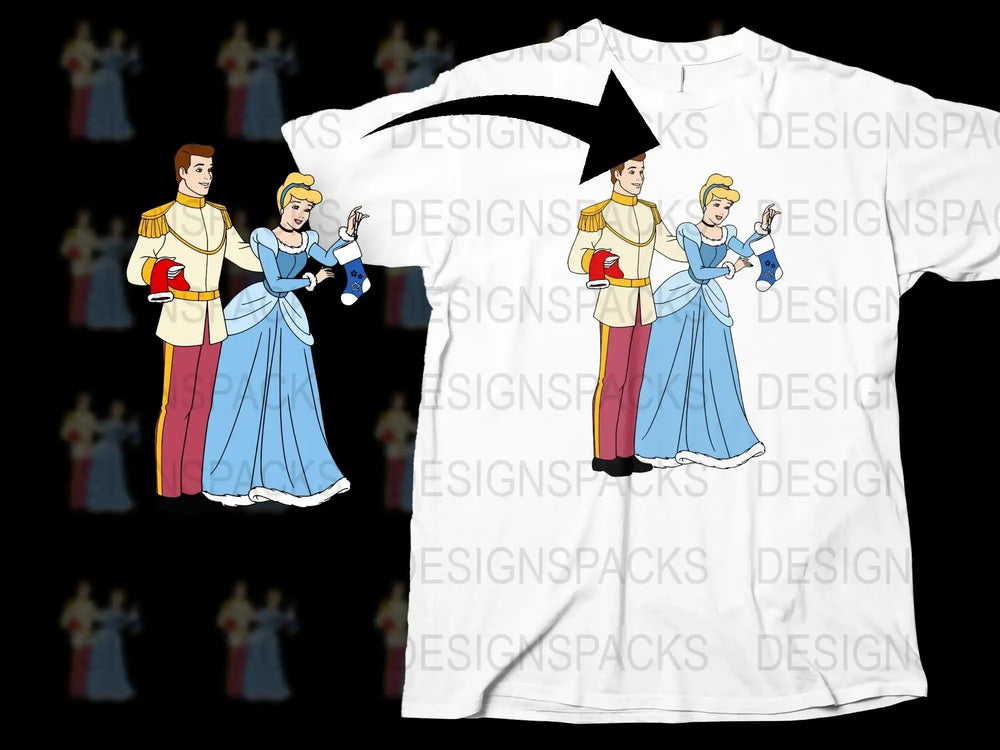 Medieval Knight and Princess Graphic T-Shirt, Unisex Full Print Tee, Fantasy Art Clothing, Unique Historical Design Shirt