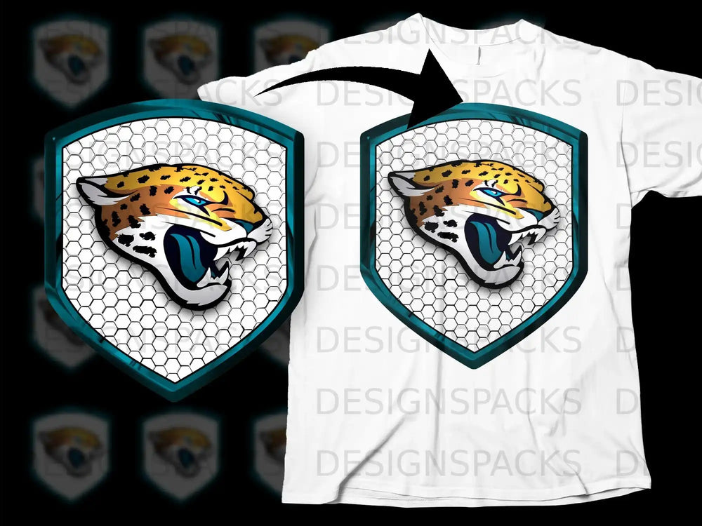 Fierce Jaguar Head Emblem Graphic T-Shirt