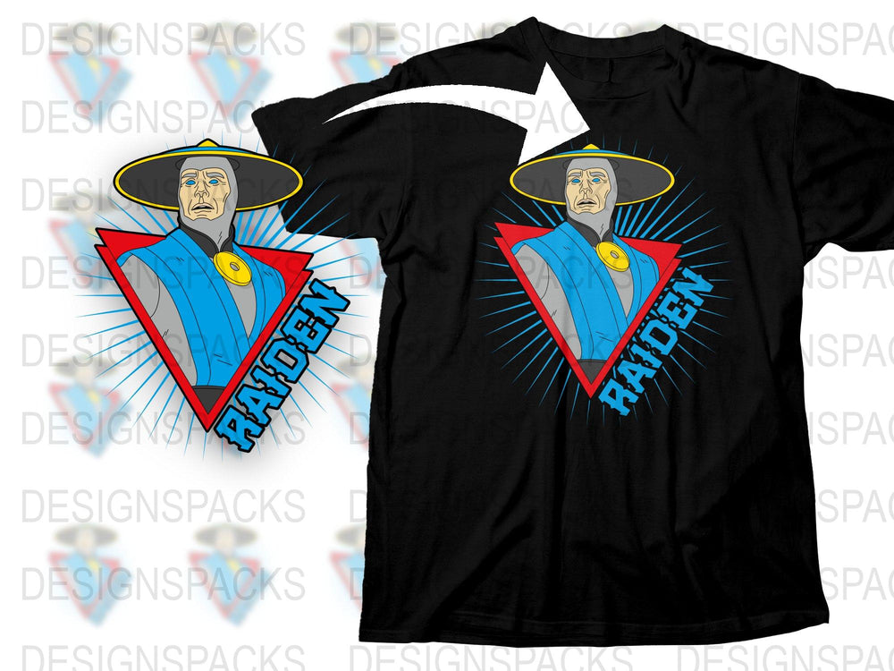 Retro Raiden Mortal Kombat Graphic T-Shirt, Vintage Video Game Tee, Gaming Fan Apparel, Unique Gift for Gamers