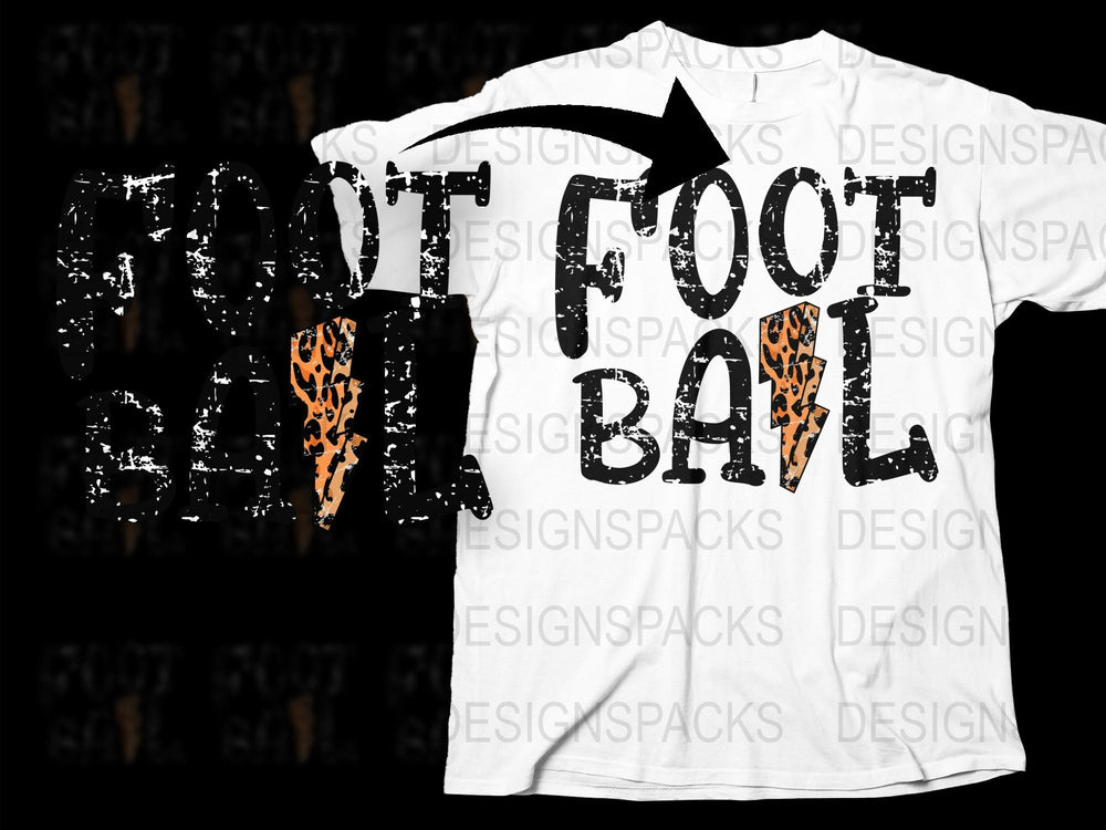 Men's Sports T-Shirt, Football Graphic Tee, Black and White Stylish Casual Wear