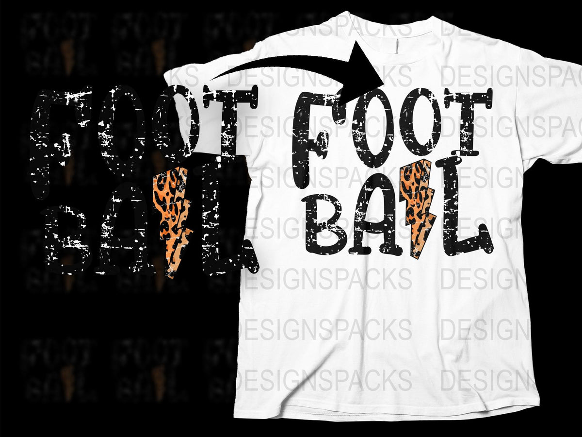 Men's Sports T-Shirt, Football Graphic Tee, Black and White Stylish Casual Wear