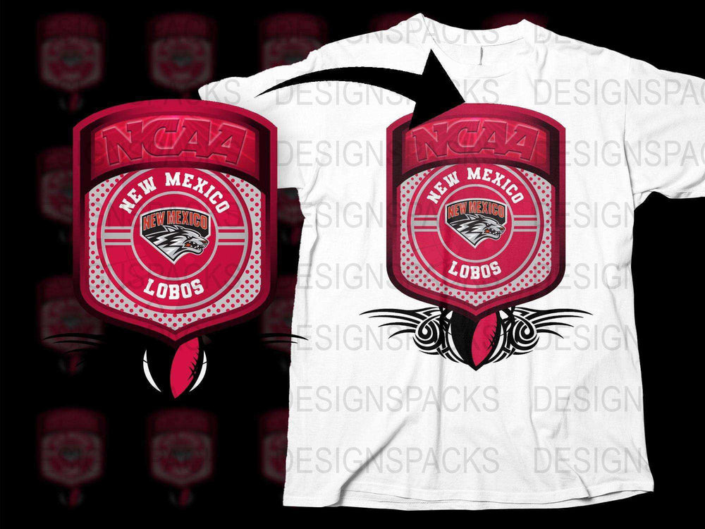 New Mexico Lobos NCAA T-Shirt, Men's White Graphic Tee, College Sports Apparel, Fan Gear