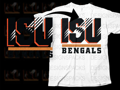 LSU Bengals Graphic T-Shirt, Black and White College Sports Tee, Fan Apparel