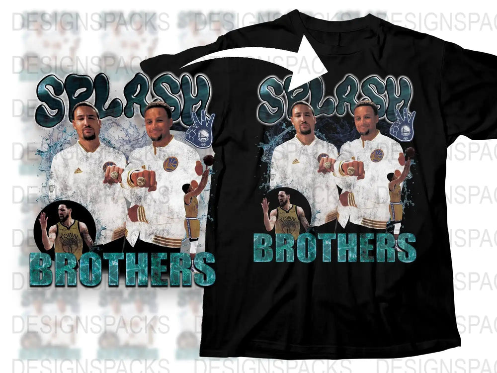 Splash Brothers T-Shirt, Basketball Player Graphic Tee, Sports Fan Gift, Men's Casual Shirt, Cool Team Apparel, Trendy Sports Design