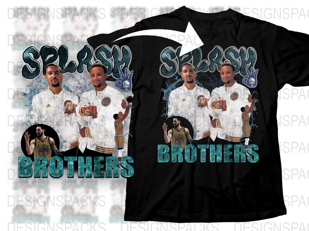 Splash Brothers T-Shirt, Basketball Player Graphic Tee, Sports Fan Gift, Men's Casual Shirt, Cool Team Apparel, Trendy Sports Design