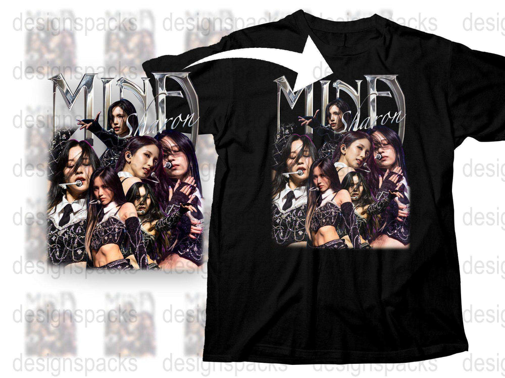 Vintage Mina Sharon Band T-Shirt, Classic Rock Music Tee, Collectible Fan Merch, Unisex Graphic Black Shirt