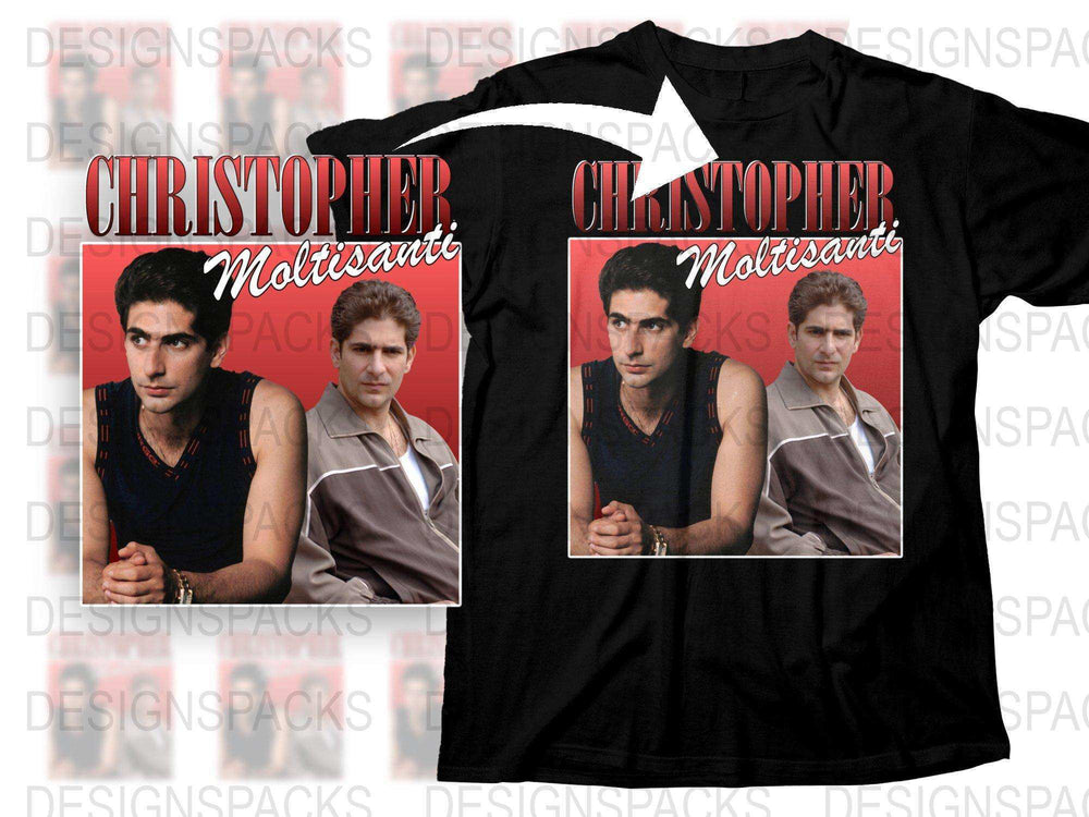 Vintage Inspired Christopher Moltisanti Graphic T-Shirt, Classic TV Show Tee, Retro Fashion Top, Fan Gift Idea