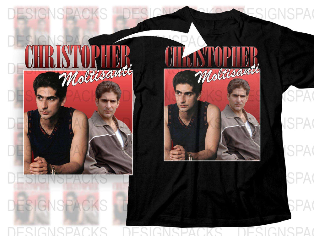 Vintage Inspired Christopher Moltisanti Graphic T-Shirt, Classic TV Show Tee, Retro Fashion Top, Fan Gift Idea