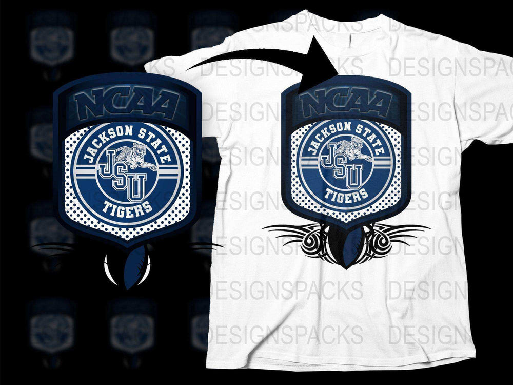 Jackson State University Tigers NCAA Logo T-Shirt, College Sports Apparel, Fan Gear Cotton Tee