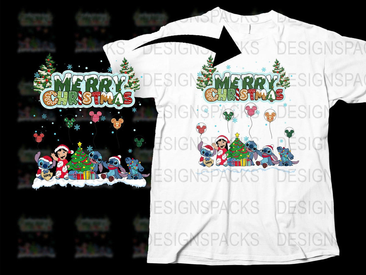 Merry Christmas Holiday T-Shirt with Cute Penguins and Santa, Festive Winter Tee for Family Celebrations