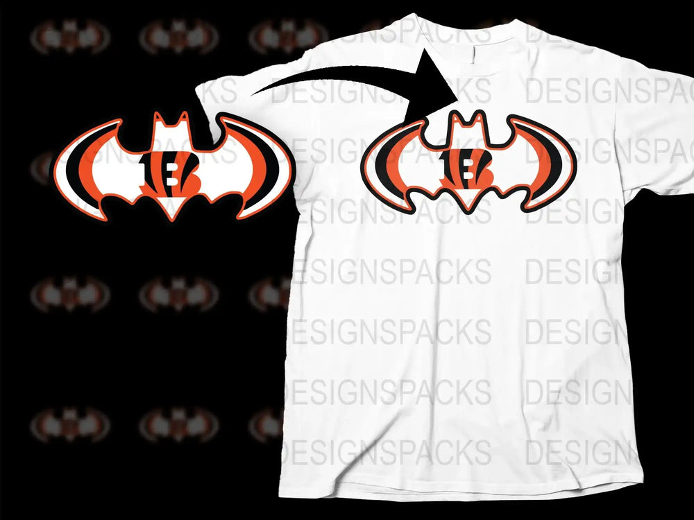 Bat Logo T-Shirt, Graphic Tee, Unique Superhero Emblem, Men's White Casual Shirt, Cool Comic Design, Gift Idea